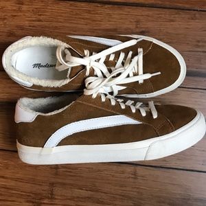 Madewell Sidewalk low-top sneakers suede & sherpa